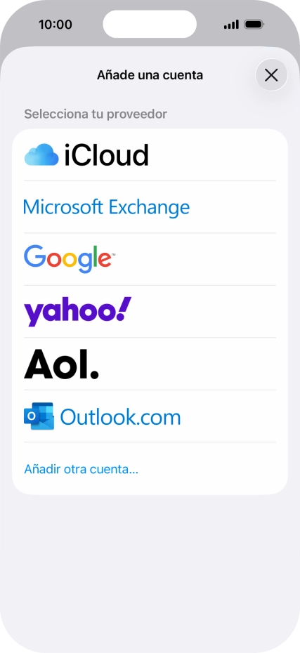 Pulsa Añadir otra cuenta.... Pulsa Añadir otra cuenta....