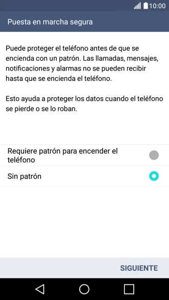 Pulsa el ajuste deseado.