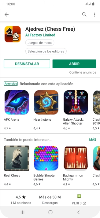 Pulsa la tecla de inicio para terminar y regresar a la pantalla de inicio.