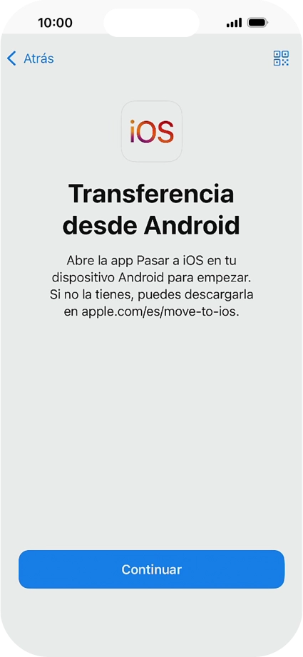 Para transferir contenido a tu teléfono, tienes que haber instalado la app Para transferir contenido a tu teléfono, tienes que haber instalado la app