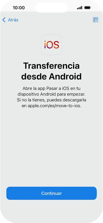 Para transferir contenido a tu teléfono, tienes que haber instalado la app Para transferir contenido a tu teléfono, tienes que haber instalado la app