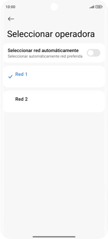 Pulsa la red deseada. Pulsa la red deseada.