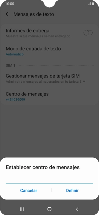 Introduce +34607003110 y pulsa Definir. Introduce +34607003110 y pulsa Definir.