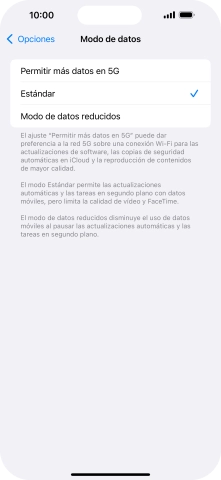 Pulsa el ajuste deseado.