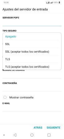 Pulsa Apagado para desactivar la función. Pulsa Apagado para desactivar la función.