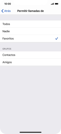 Pulsa el ajuste deseado para seleccionar qué contactos te pueden llamar cuando la función de Pulsa el ajuste deseado para seleccionar qué contactos te pueden llamar cuando la función de