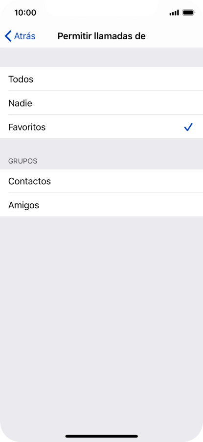Pulsa el ajuste deseado para seleccionar qué contactos te pueden llamar cuando la función de Pulsa el ajuste deseado para seleccionar qué contactos te pueden llamar cuando la función de