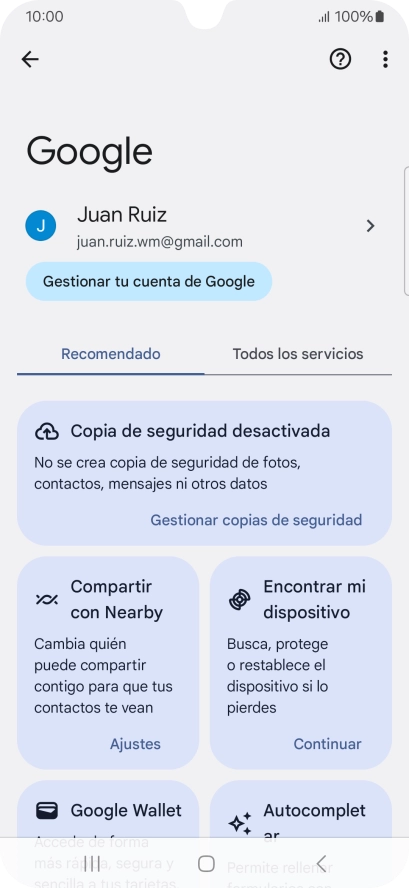 Pulsa Encontrar mi dispositivo.