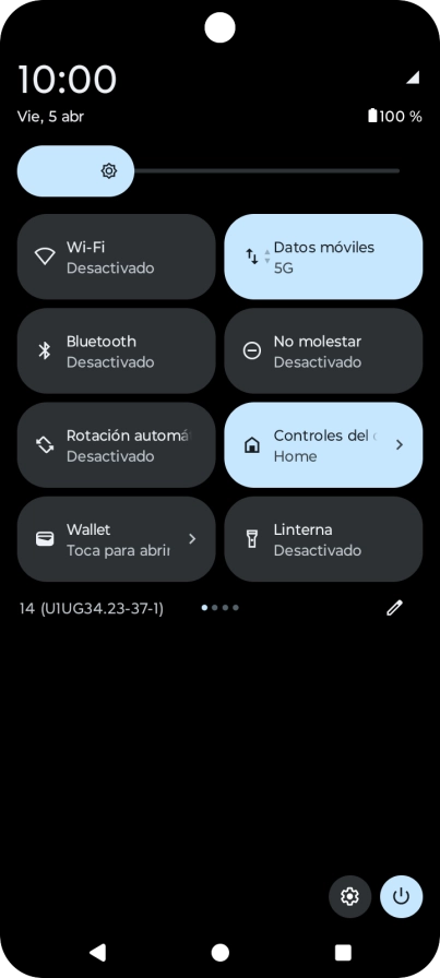 Pulsa el icono de ajustes.