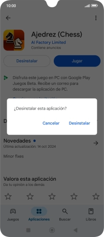 Pulsa Desinstalar.