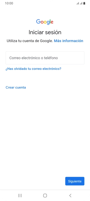 Si no tienes una cuenta de Google, pulsa Crear cuenta y sigue las indicaciones de la pantalla para ver cómo crear una cuenta nueva. Si no tienes una cuenta de Google, pulsa Crear cuenta y sigue las indicaciones de la pantalla para ver cómo crear una cuenta nueva.