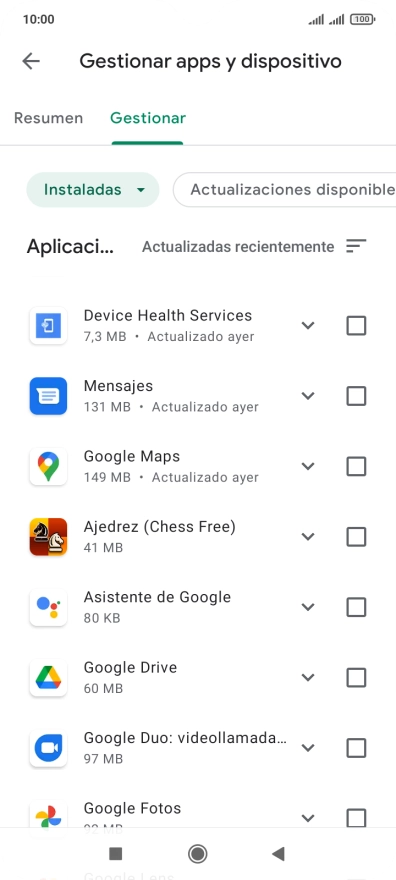 Pulsa la app deseada. Pulsa la app deseada.