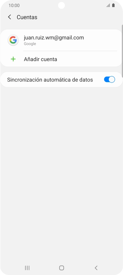 Pulsa Añadir cuenta. Pulsa Añadir cuenta.
