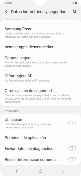 Pulsa Ubicación. Pulsa Ubicación.