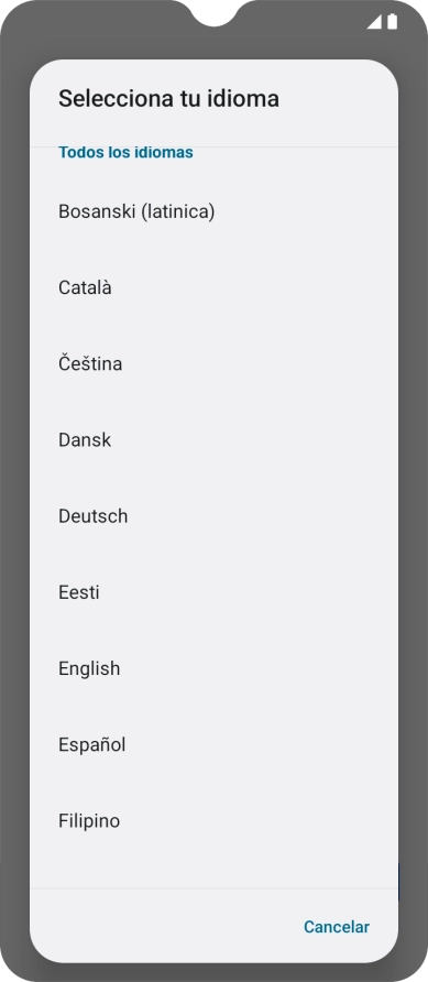 Pulsa el idioma deseado. Pulsa el idioma deseado.