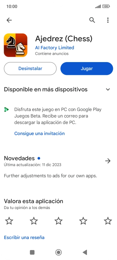 Pulsa Desinstalar.