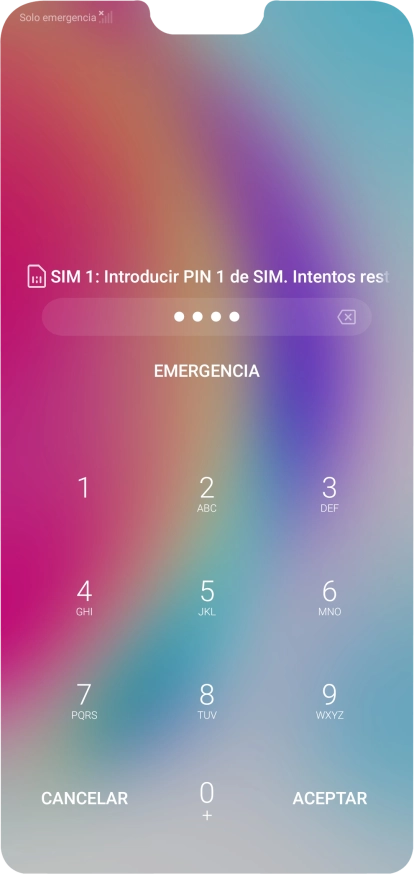 Si lo solicita el teléfono, introduce el código PIN y pulsa ACEPTAR. Si lo solicita el teléfono, introduce el código PIN y pulsa ACEPTAR.