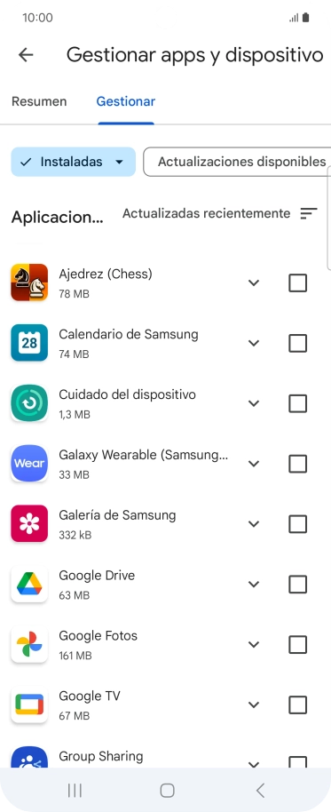 Pulsa la app deseada. Pulsa la app deseada.
