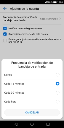 Pulsa el ajuste deseado. Pulsa el ajuste deseado.