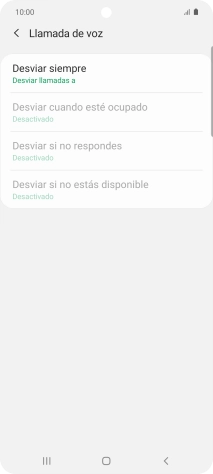 Pulsa el tipo de desvío deseado. Pulsa el tipo de desvío deseado.