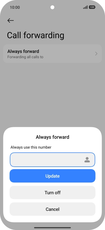 Press Turn off. Press Turn off.