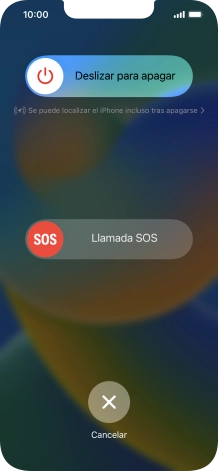 Pulsa el icono de apagar y arrástralo hacia la derecha.