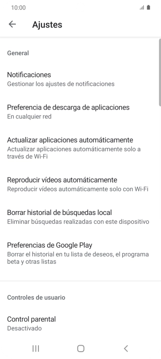 Pulsa Actualizar aplicaciones automáticamente. Pulsa Actualizar aplicaciones automáticamente.