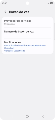 Pulsa Número de buzón de voz. Pulsa Número de buzón de voz.
