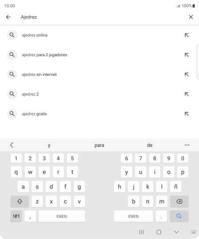 Introduce el nombre del tema o de la app y pulsa el icono de búsqueda. Introduce el nombre del tema o de la app y pulsa el icono de búsqueda.