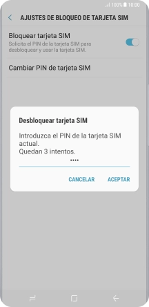 Introduce tu código PIN y pulsa ACEPTAR. Introduce tu código PIN y pulsa ACEPTAR.