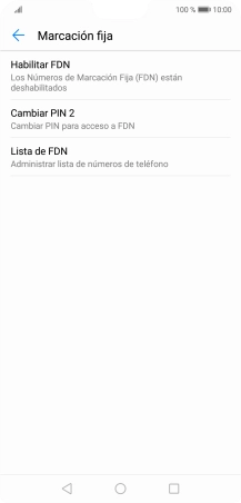 Pulsa Habilitar FDN.