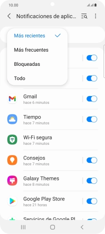 Pulsa el ajuste deseado. Pulsa el ajuste deseado.
