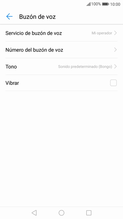 Pulsa Número del buzón de voz. Pulsa Número del buzón de voz.