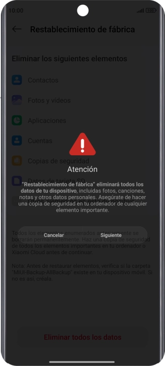 Pulsa Siguiente.