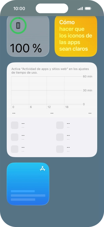 Pulsa el widget deseado hasta que aparezca un menú emergente en la pantalla. Pulsa el widget deseado hasta que aparezca un menú emergente en la pantalla.