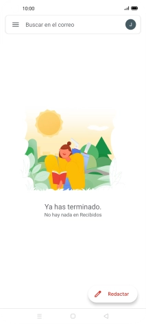 Pulsa el icono de cuenta de correo electrónico. Pulsa el icono de cuenta de correo electrónico.