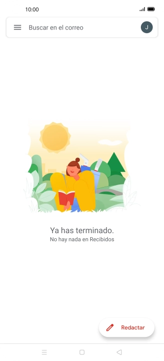 Pulsa el icono de cuenta de correo electrónico. Pulsa el icono de cuenta de correo electrónico.