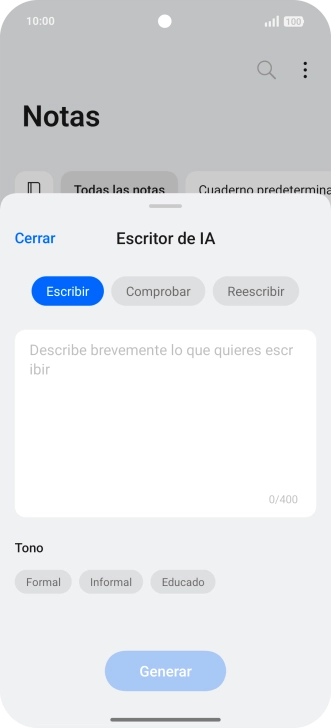 Pulsa en el campo de escritura e introduce el texto deseado, un tema o algunas palabras clave. Pulsa en el campo de escritura e introduce el texto deseado, un tema o algunas palabras clave.