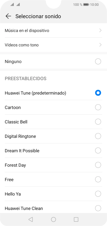 Pulsa Música en el dispositivo. Pulsa Música en el dispositivo.