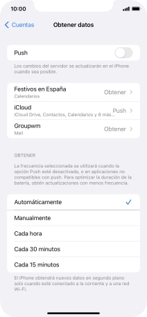 Si desactivas la función, pulsa el ajuste deseado. Si desactivas la función, pulsa el ajuste deseado.