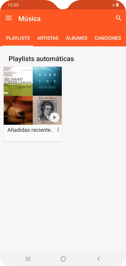 Pulsa una categoría y desplázate al archivo de música deseado. Pulsa una categoría y desplázate al archivo de música deseado.