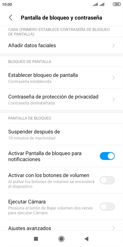 Pulsa Establecer bloqueo de pantalla. Pulsa Establecer bloqueo de pantalla.