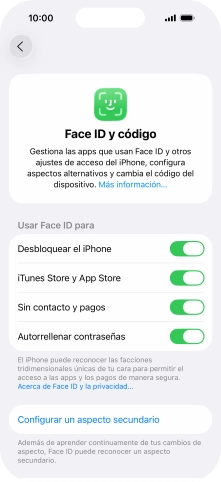 Pulsa el indicador junto a los ajustes deseados para activarlos o desactivarlos. Pulsa el indicador junto a los ajustes deseados para activarlos o desactivarlos.