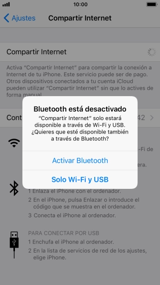 Si la función de wifi está activada, pulsa Solo Wi-Fi y USB. Si la función de wifi está activada, pulsa Solo Wi-Fi y USB.