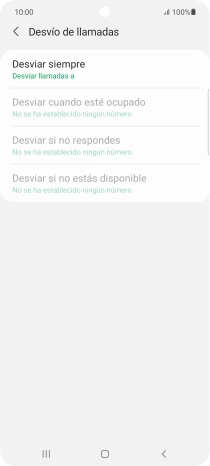 Pulsa el tipo de desvío deseado. Pulsa el tipo de desvío deseado.