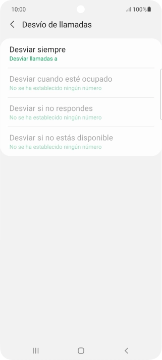 Pulsa el tipo de desvío deseado. Pulsa el tipo de desvío deseado.