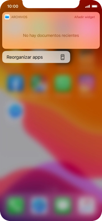 Pulsa Reorganizar apps. Pulsa Reorganizar apps.