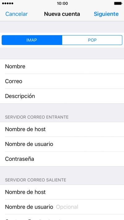 Pulsa Nombre de usuario e introduce el nombre de usuario de tu cuenta de correo electrónico. Pulsa Nombre de usuario e introduce el nombre de usuario de tu cuenta de correo electrónico.