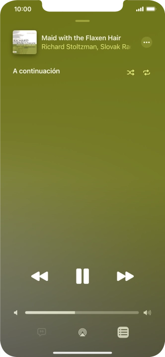 Pulsa el icono de reproducción aleatoria para activar o desactivar la función. Pulsa el icono de reproducción aleatoria para activar o desactivar la función.