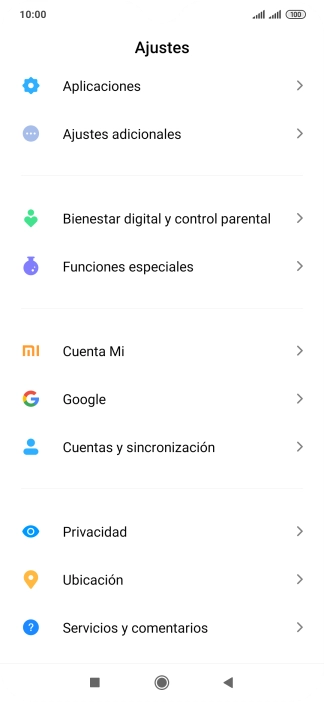 Pulsa Cuentas y sincronización. Pulsa Cuentas y sincronización.